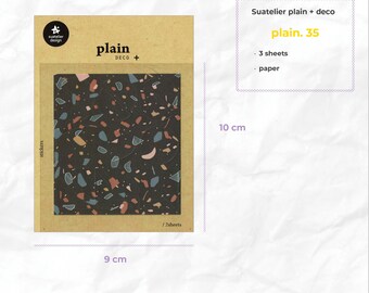 Suatelier Plain Stickers / 19, 20, 35 / para Scrapbooking, Journal Planner, Decoración de tarjetas / Autocollant Coréen, Autocollant minimalista