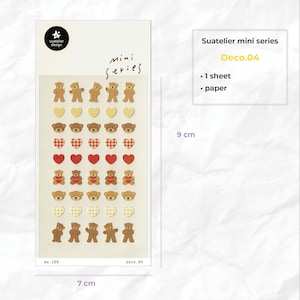 Suatelier Adesivos | Minissérie | Déco 01, 02, 03, 04, 05 | para scrapbooking, planejador de diário, decoração de cartões | Autocolante Coréen