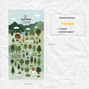 Adesivi Suatelier / Foresta, Villaggio, Villaggio Oceano / per Scrapbooking, Journal Planner, Decorazione di carte / Autocollant Coréen