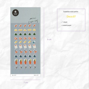 Stickers Suatelier | Mini série | Déco les 06, 07, 08, 09, 10 | pour le scrapbooking, agenda, décoration de cartes | Autocollant coréen