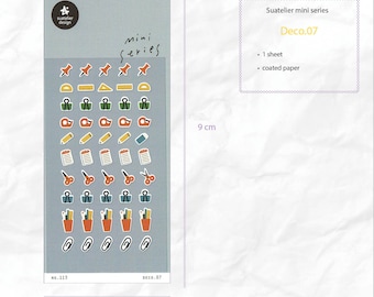 Suatelier Stickers | Mini Series | Deco 06, 07, 08, 09, 10 | for Scrapbooking, Journal Planner, Card Decoration | Autocollant Coréen