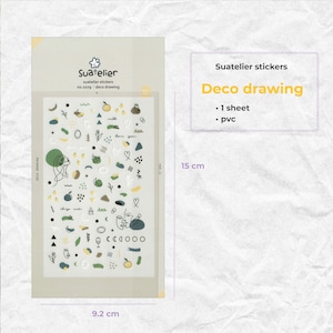 Adesivi Suatelier / Disegno decorativo / per Scrapbooking, Journal Planner, Decorazione di carte / Autocollant Coréen Mignon / Adesivo retrò
