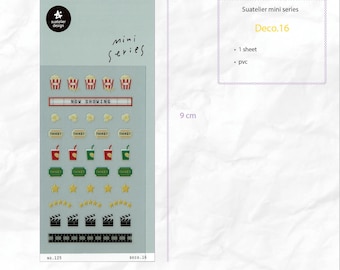 Suatelier Stickers | Mini Series | Deco 16, 17 | for Scrapbooking, Journal Planner, Card Decoration | Autocollant Coréen