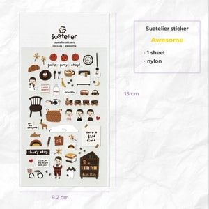 Adesivi Suatelier / Fantastici / 1 foglio / per Scrapbooking, Journal Planner, Decorazione di carte / Autocollant Coréen