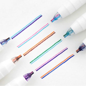 Iconisch | Stylo Double Ligne | 0,5 mm | Set van 3 | Bos, zonsondergang | Journaal
