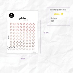Stickers unis Suatelier | 61, 62, 63 | pour le scrapbooking, agenda, décoration de cartes | Autocollant coréen, Autocollant minimaliste