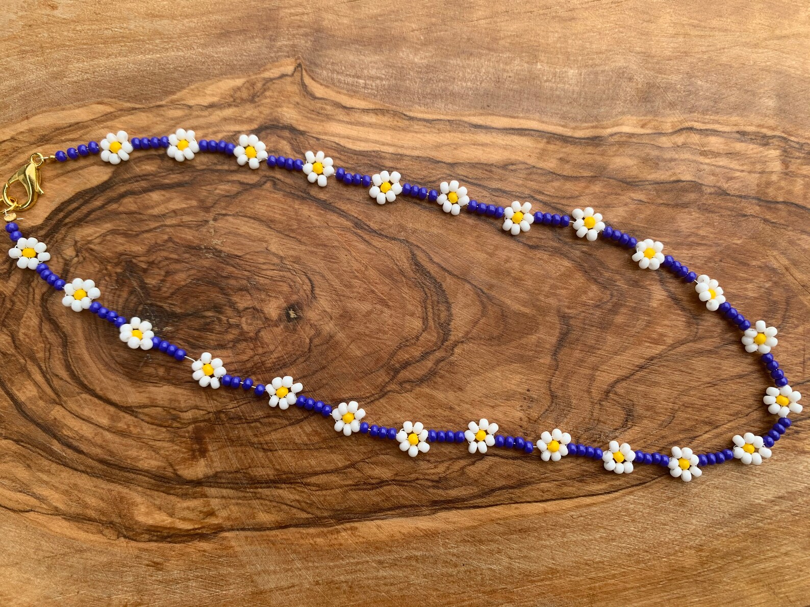Daisy Chain Seed Bead Necklace Choker Customizable Etsy