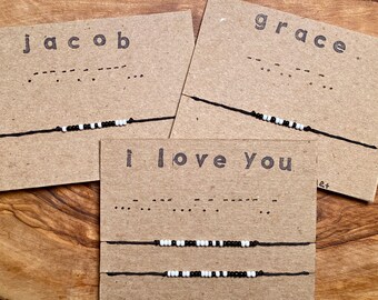 Custom Morse Code Secret Message Bracelet - Trendy - Seed Bead - Simple - Cute - High Quality