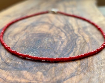 Cherry Bomb Red Necklace - Lucky - Seed Bead - Trendy -