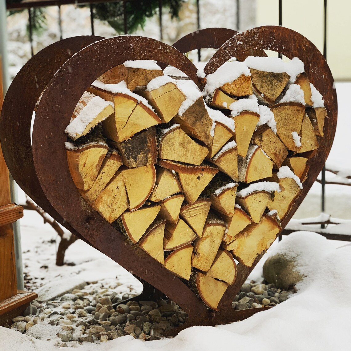 Edelrostherz Dekorationsherz Herzalm Holzregal Rost | Etsy