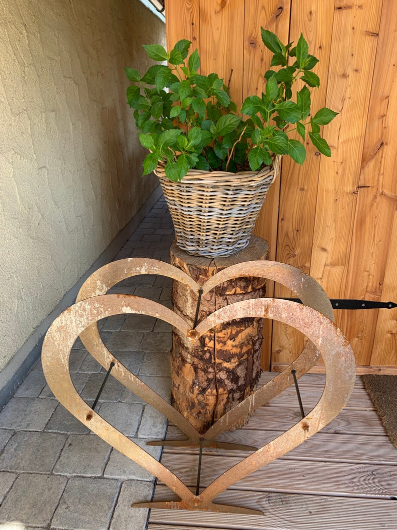 Dekorationsherz Herzalm Holzregal Metallherz Holzregal | Etsy