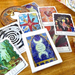 Baraja de cartas del Tarot de la Triple Luna - 27 cartas