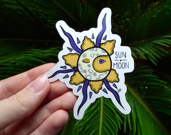 Hemelse Zon en Maan Vinyl Sticker