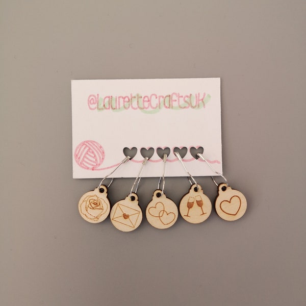 Valentine stitch markers