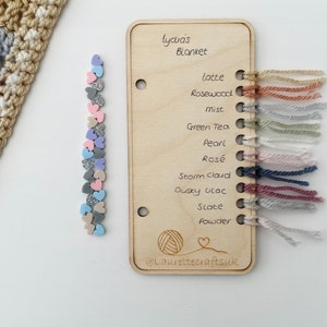 Blankokarte, gehäkelt, gestrickt, Shade Card, Decke, Planer, Garn, Wolle, Organizer