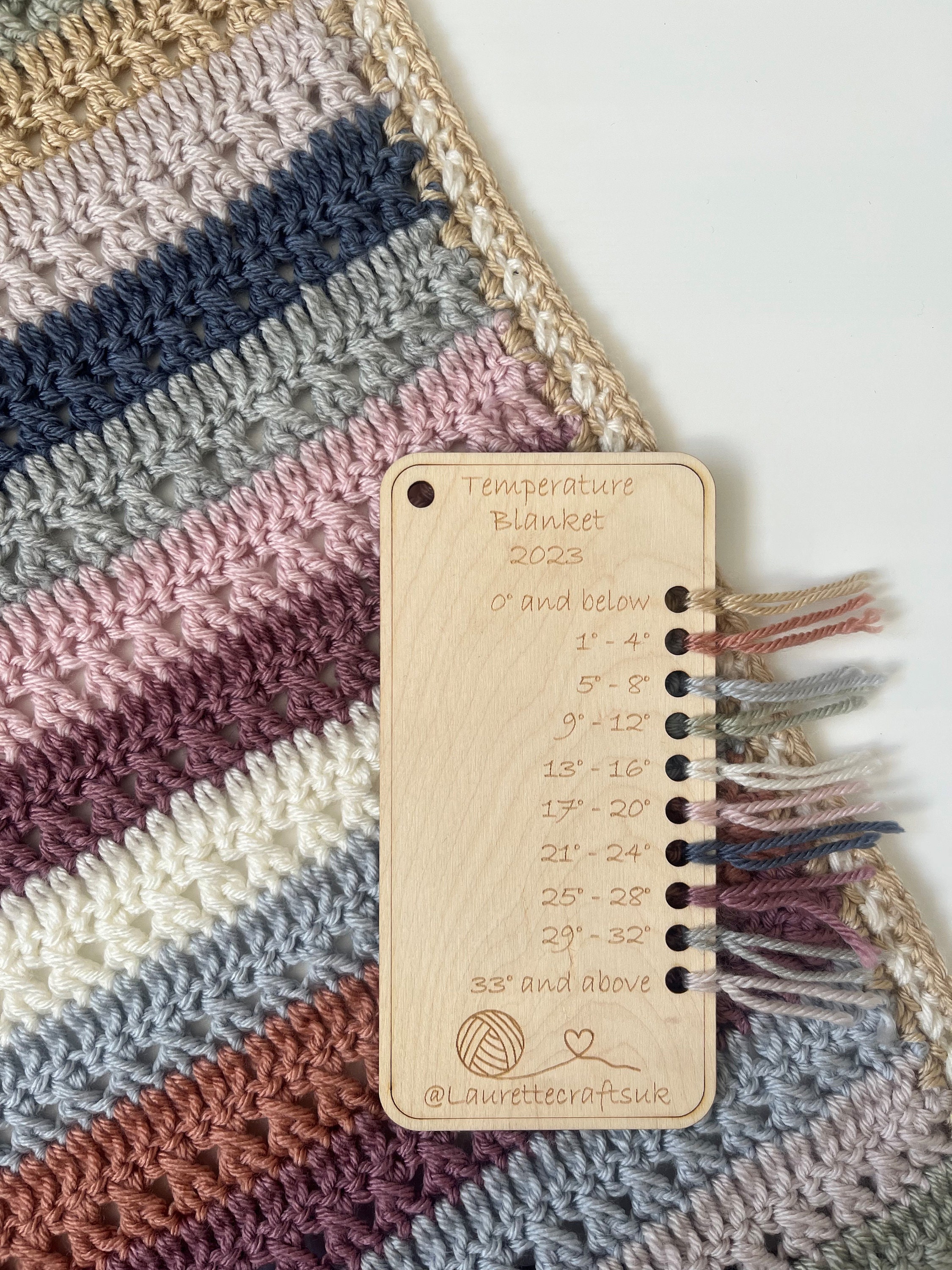 Temperature Blanket Shade Card, Crochet, Knitting, Shade Card