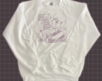 gross design no.4 - sweatshirt - lavender and sea foam
