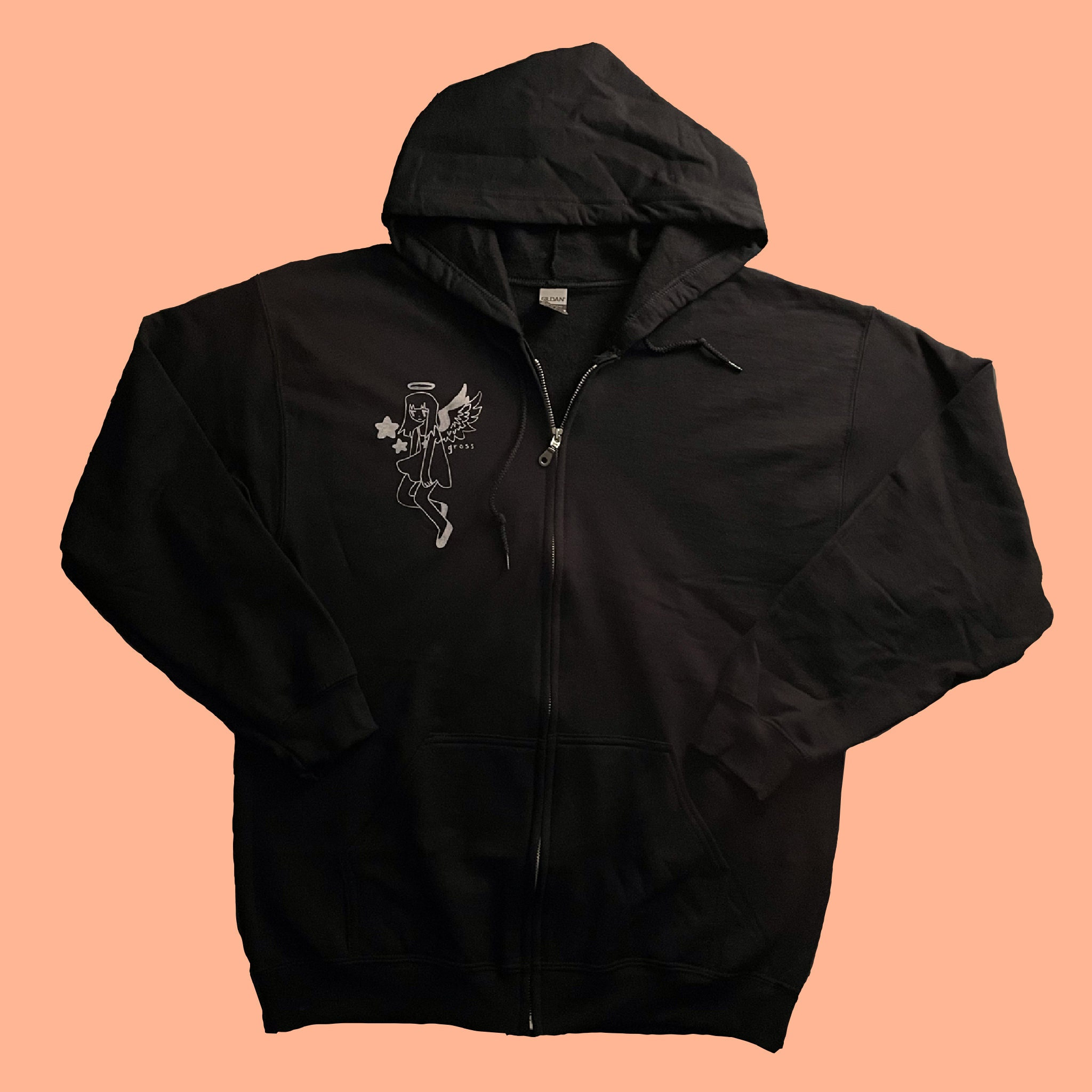 Angel Zip up Hoodie - Etsy