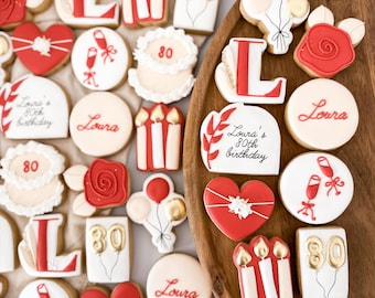 MINI Galletas de azúcar personalizadas con glaseado (a partir de 2 docenas)