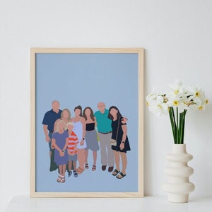 Gesichtslos Individuell 5+ Personen Digitaldruck; Gruppieren Sie benutzerdefinierte Gruppe Drucke; Personalisierte Geschenke; Verlobungsgeschenke; NUR DIGITALER DOWNLOAD