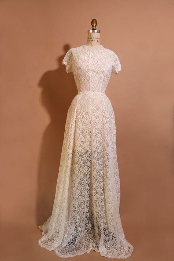 1930s Lace Wedding Gown