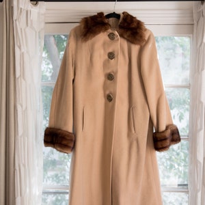 1960s fur trim coat