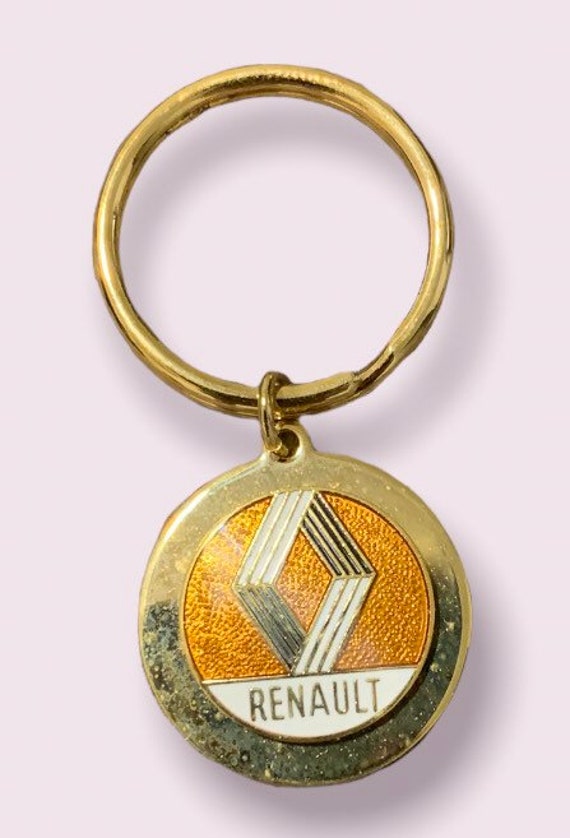 Rare Handmade Vintage Gold Renault Nissan Automotive Collectible  Advertisement Souvenir Key Chain 