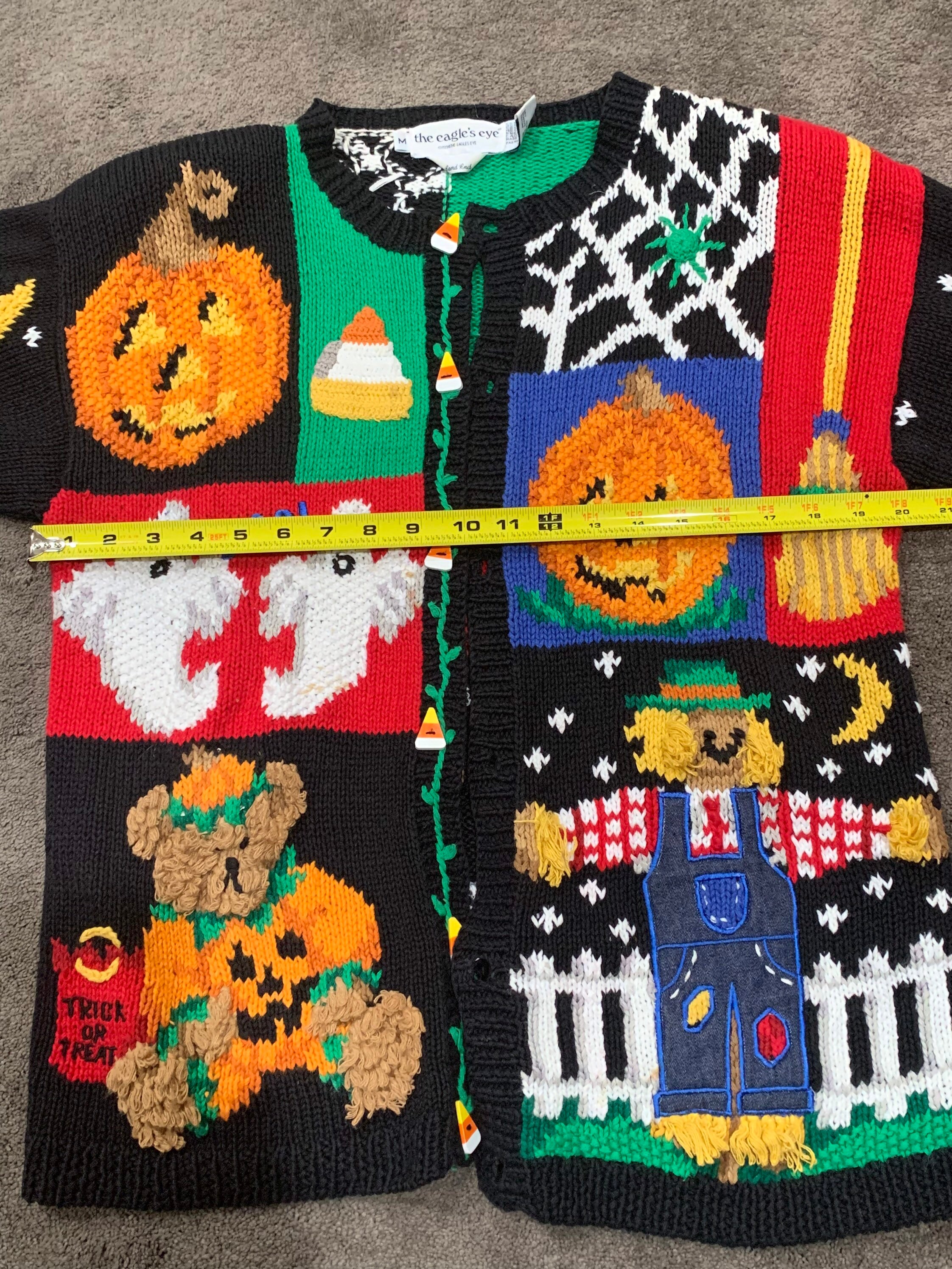 Vintage 1994 “the Eagles Eye” Women's Halloween Hand Knitted