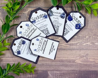 Sodalite Crystal Stud Earrings: Hypoallergenic Stainless Steel, Indigo Blue