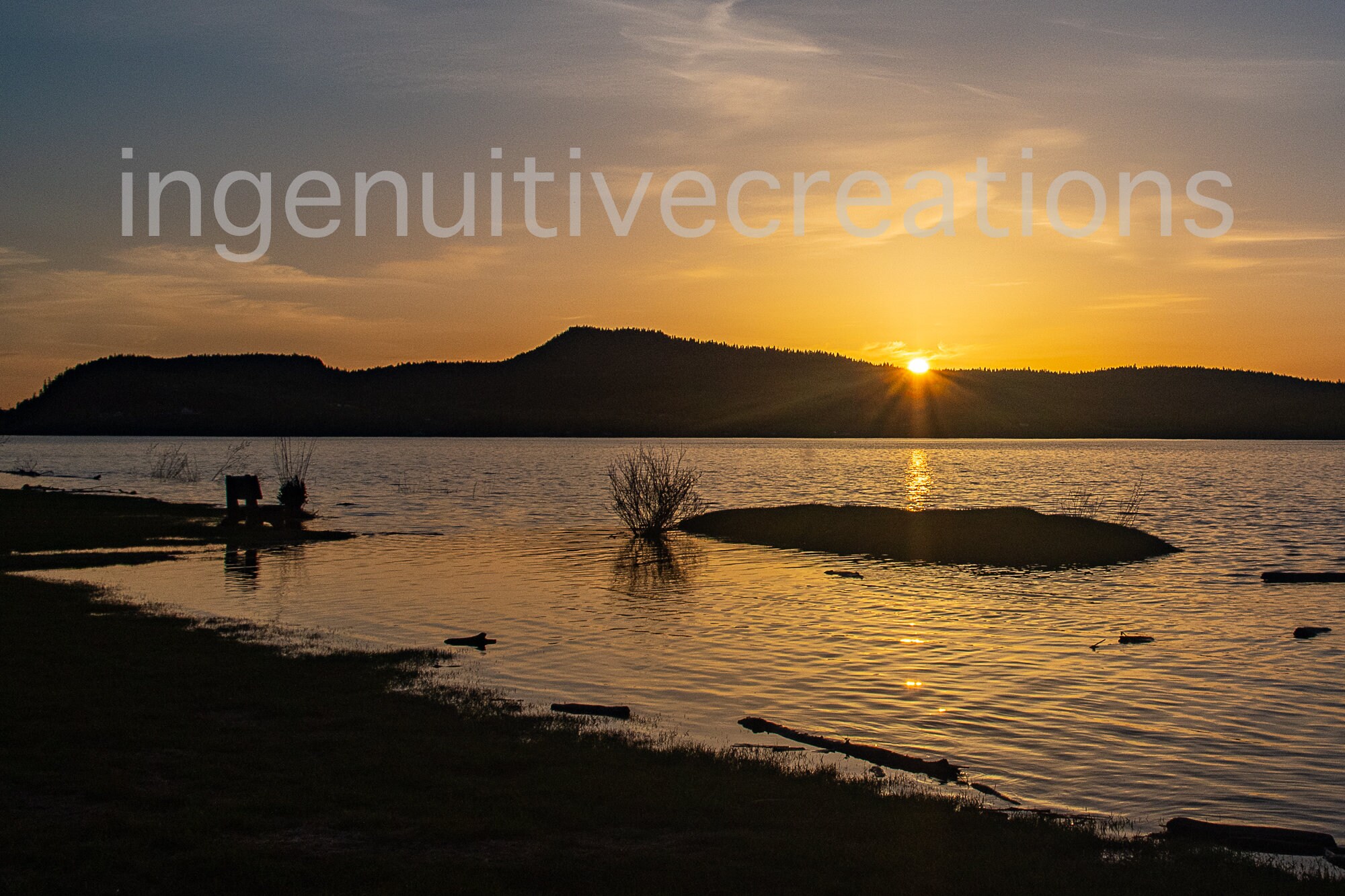 Sunset at Fraser Lake BC Etsy