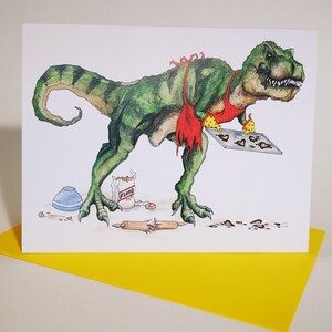Carte de vœux, T-Rex, Dinosaure, Cadeau