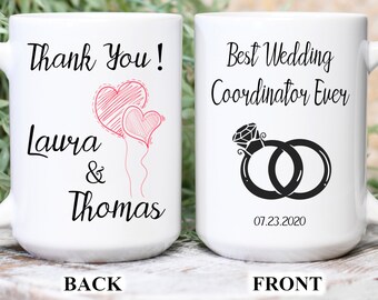 Best Wedding Coordinator Ever Mug / Personalized Wedding Coordinator Gift Mug / Custom Wedding Name Mug / Thank You Officiant Gift
