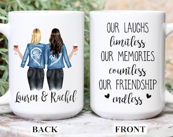 Personalized Best Friend Mug * Custom Best Friend Gift * Our Laughs Limitless Mug * Gift For Friends * Friends Christmas Mug * Bestie Gift