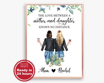 Mother's Day Print * Mother And Daughter Gift * Personalized Mothers Day Gift * Gift For Mum * Custom Gift For Mom * Gift For Mother's Day