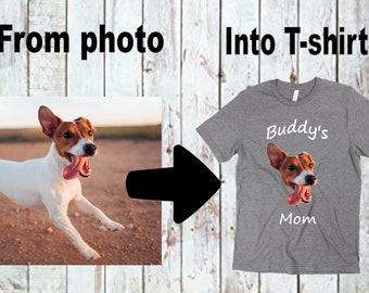 Dog Owner T-shirt / Personalized Dog Tees / Unisex Dog Lover Shirt / Custom Dog T-shirt / Custom Dog Face Shirt / Dog Mom/Dad T-shirt