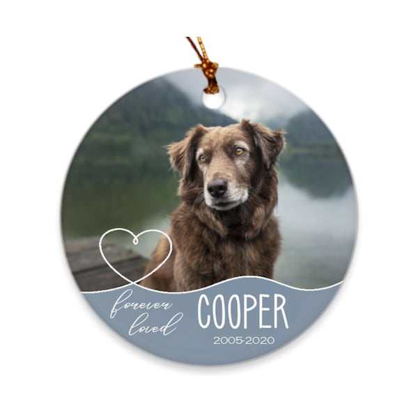 Pet Memorial Ornament With Photo * Dog Memorial Gift * Cat Memorial Gift * Pet Loss Ornament * Personalized Christmas Ornament