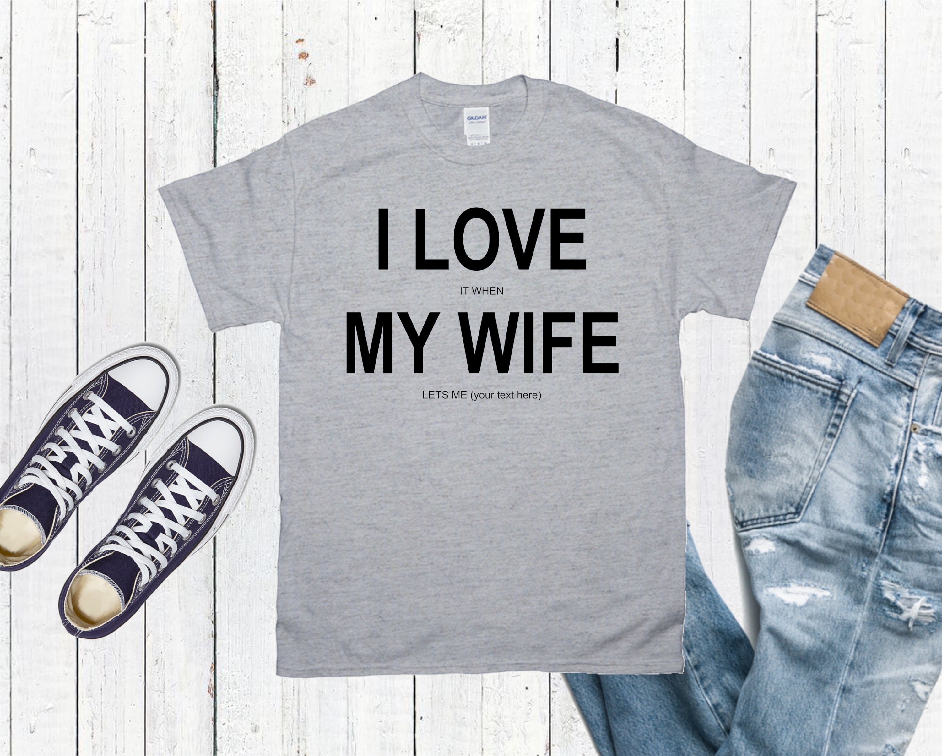 I love My Wife T-shirt / Personalized Funny Shirt For Husband | Etsy