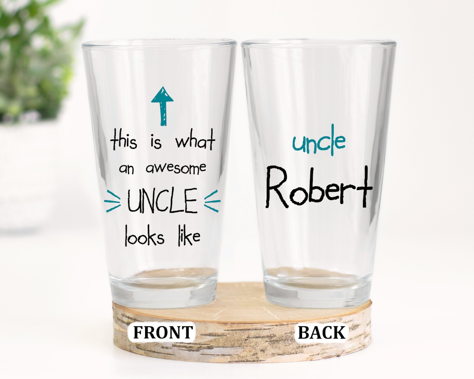 Funny Uncle Glass Personalized Uncle Gift Uncle Beer Mug Etsy