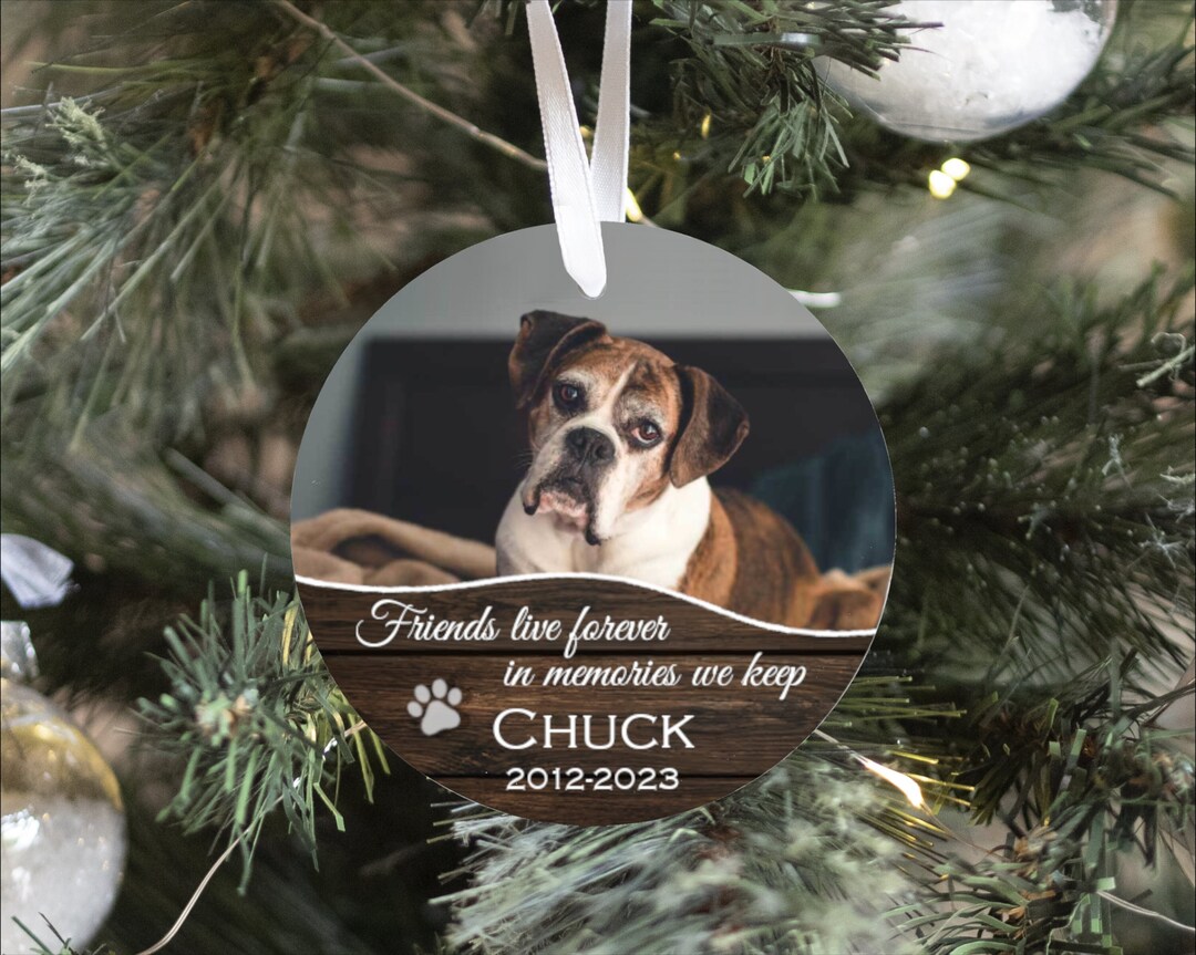 Personalized Dog Memorial Ornament With Photo * Loss of Pet Sympathy ...