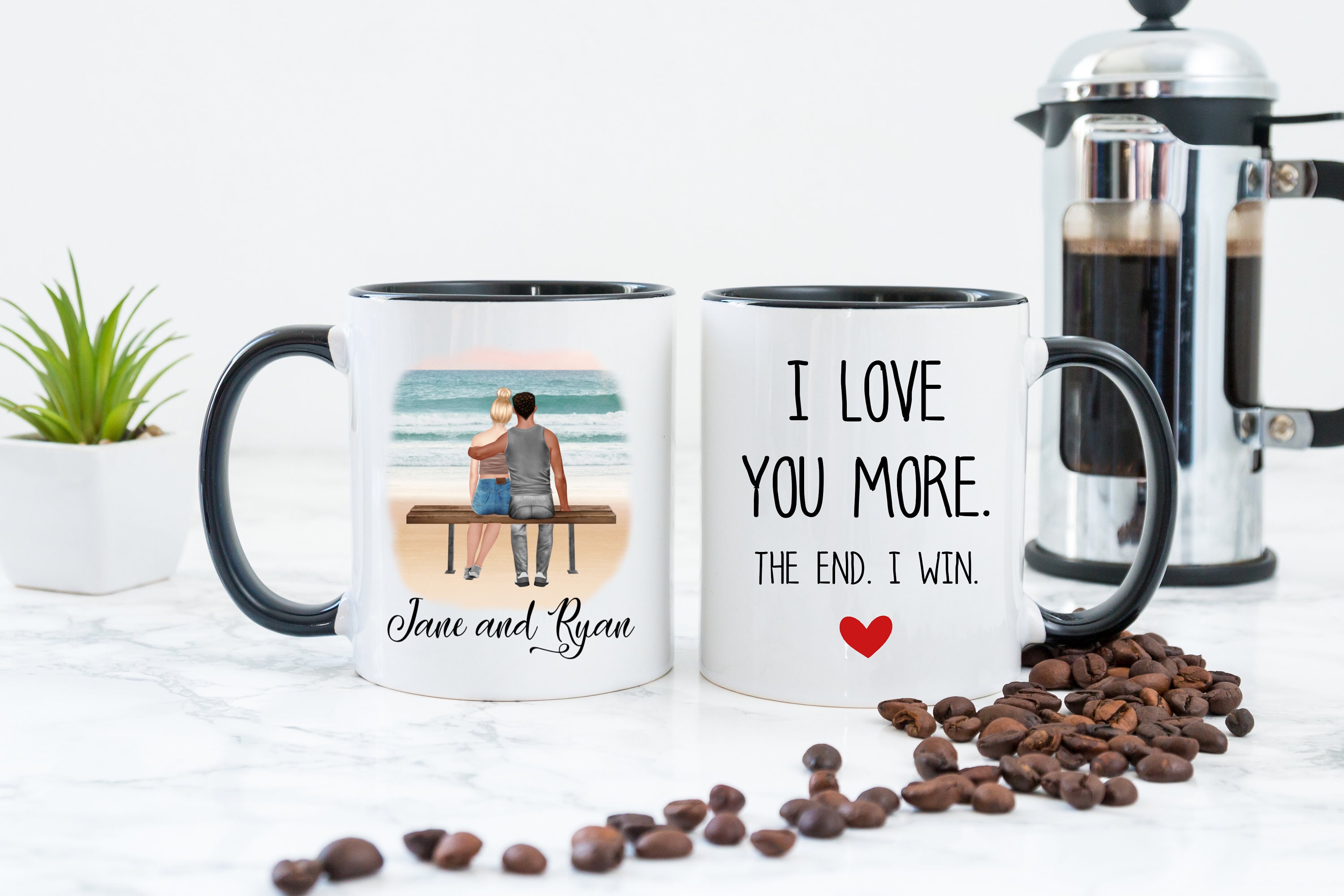 You And I Forever Personalized Mug, Custom Couples Coffee Mug