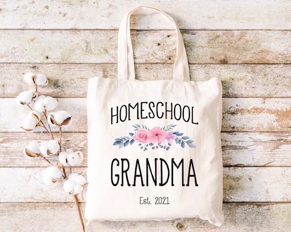 Homeschool Grandma Tote Bag Personalized Grandma Gift Grandma