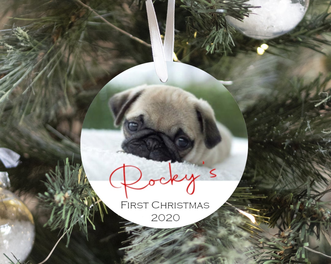 Personalized Puppy Picture Ornament Dog First Christmas Ornament Dog ...