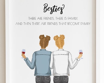 Personalized Gift for Best Friend, Friendship print, Christmas gift for friend, Friendship quote, Printable Poster, Birthday gift for her