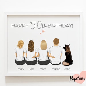Regalo de 60 cumpleaños para mujeres, mamá 50 cumpleaños, tarjeta de 50 cumpleaños, 60, 70, 80, ideas de regalos para mamá, feliz 50, regalo considerado