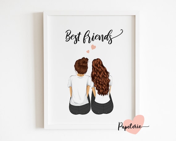 9 Best Friends Print Personalized Gifts for Her Friend Poster 