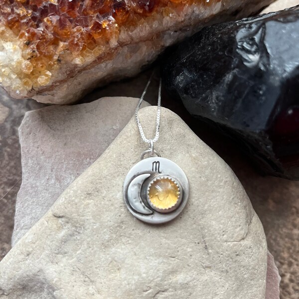 Scorpio Moon Citrine Necklace