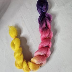 24” Dragon Braid Synthetic Hair Extension | Colorful Clip-In or Bobby Pin Ponytail Braid  Fantasy Statement Hair Piece Handmade Dragon Braid