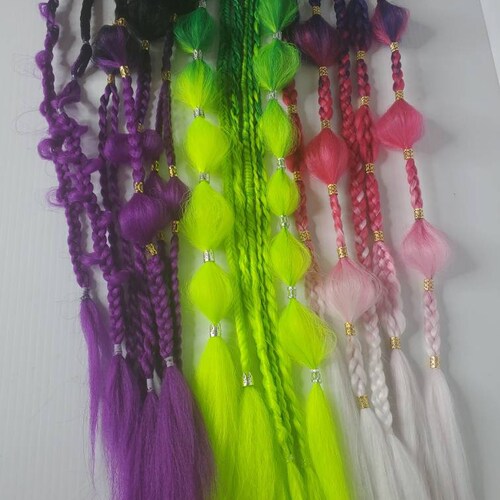 Elastic Band Triple Braided Hair Extension Etsy