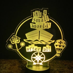 It's A Small World Custom Engraved LED Nightlight/Sign