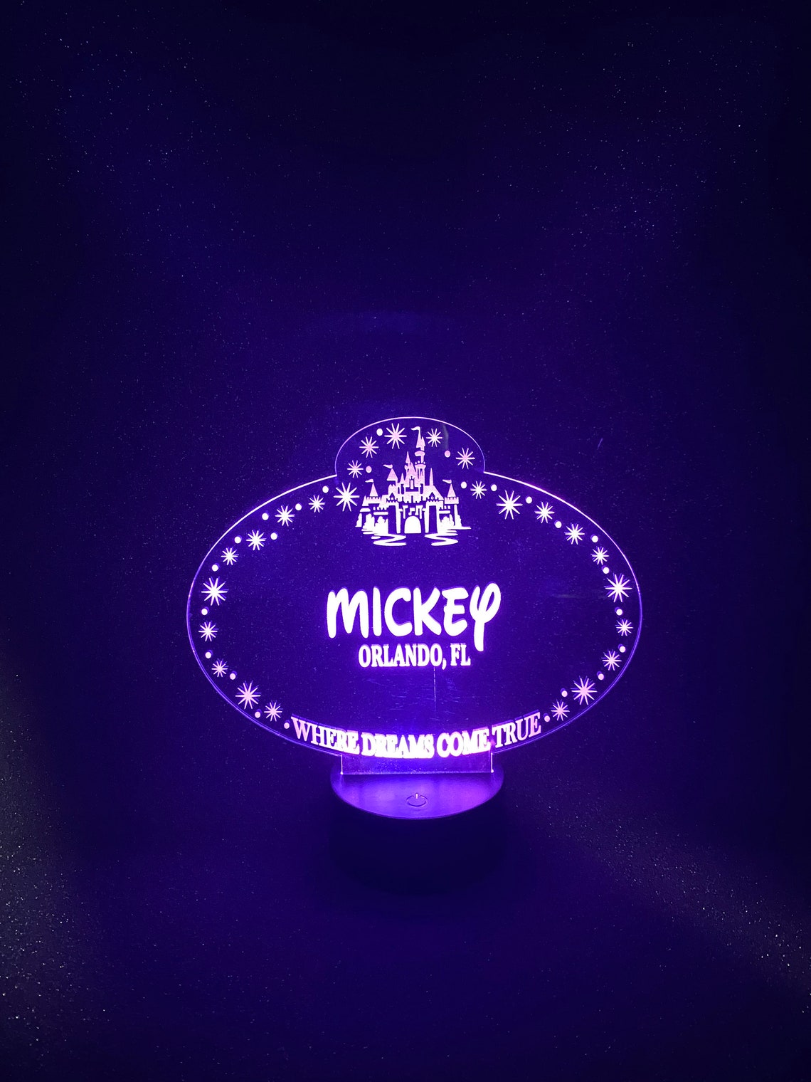 Disney Cast Member Name Badge Custom Engraved LED Etsy